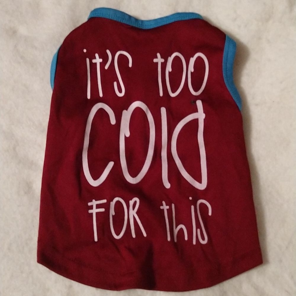 3 For $12 Sale!  Cold Weather Dog Shirt